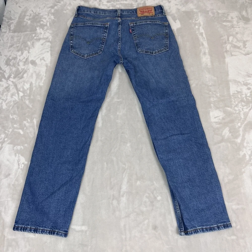 Levis 505 Jeans Mens 32x30 Blue Denim Straight Workwear Americana Casual Stretch